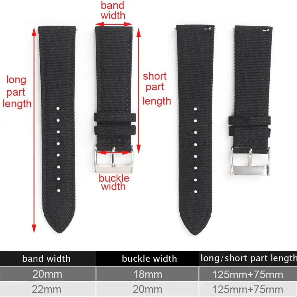 Amazfit Sailcloth Nylon Watch Band with Quick Release - Sport Strap BandsCo Straps