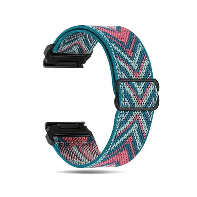Garmin Elastic Nylon Band - Stylish, Comfortable - QuickFit BandsCo Straps