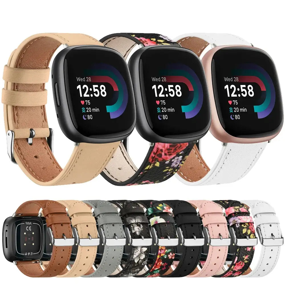 Fitbit Versa & Sense Leather Band - Stylish Durable Design BandsCo Straps