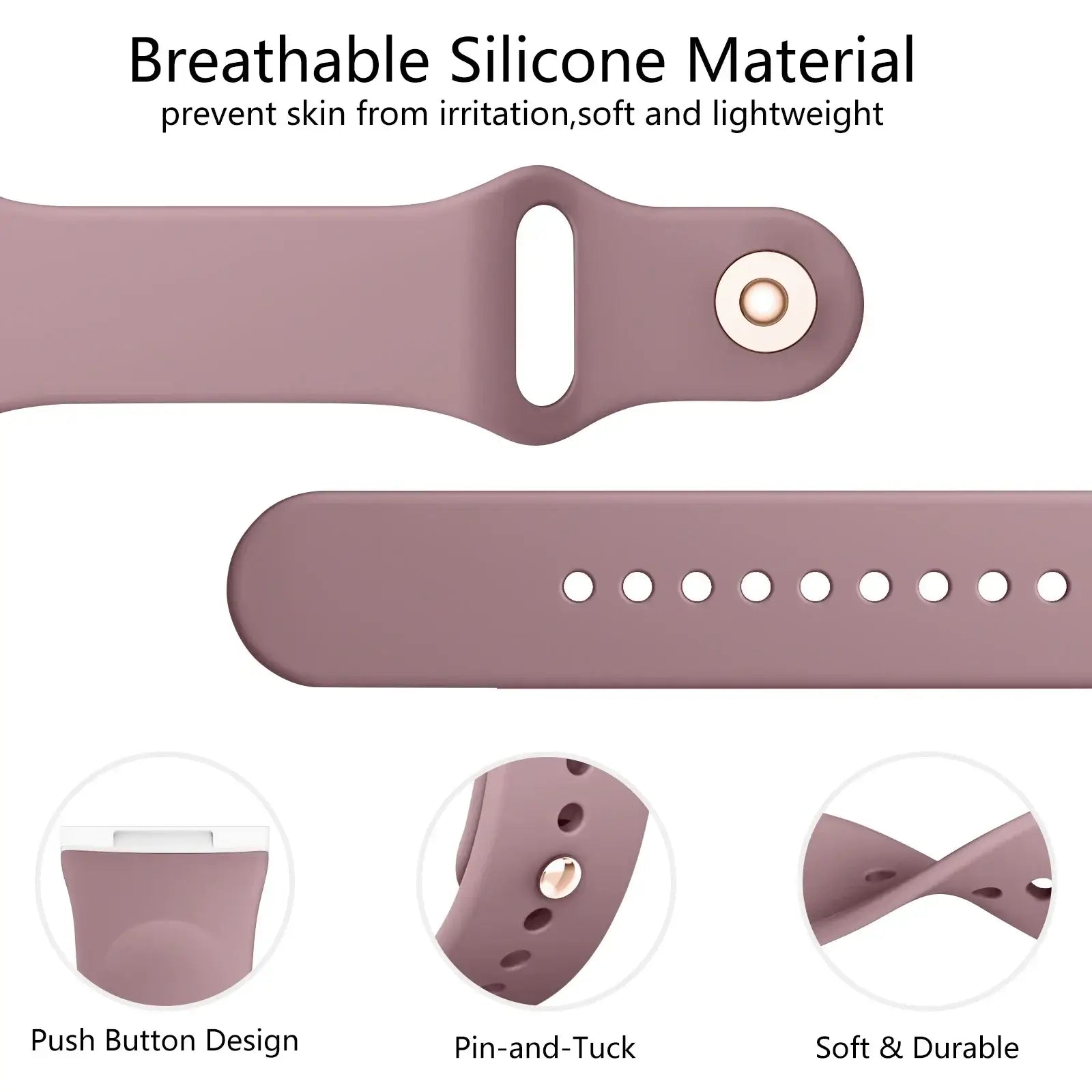 Fitbit Versa & Sense Silicone Strap - Soft Waterproof Design BandsCo Straps