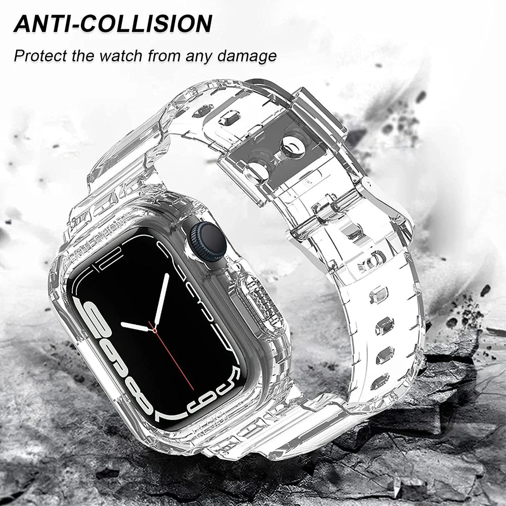 Apple Watch Soft Silicone Strap - Transparent Comfortable Fit BandsCo Straps