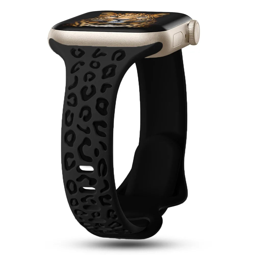 Leopard Slim Silicone Strap for Apple Watch - Wristwatchstraps.co