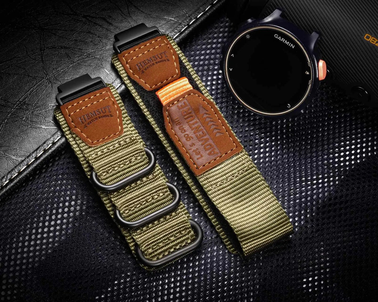 Garmin Rugged Nylon Watch Band Strap - Durable Design BandsCo Straps