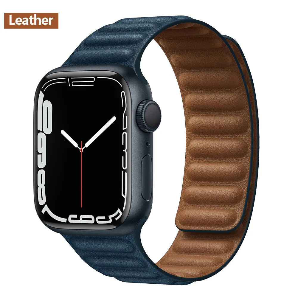 Apple Watch Leather Band - Premium Magnetic Loop Strap BandsCo Straps