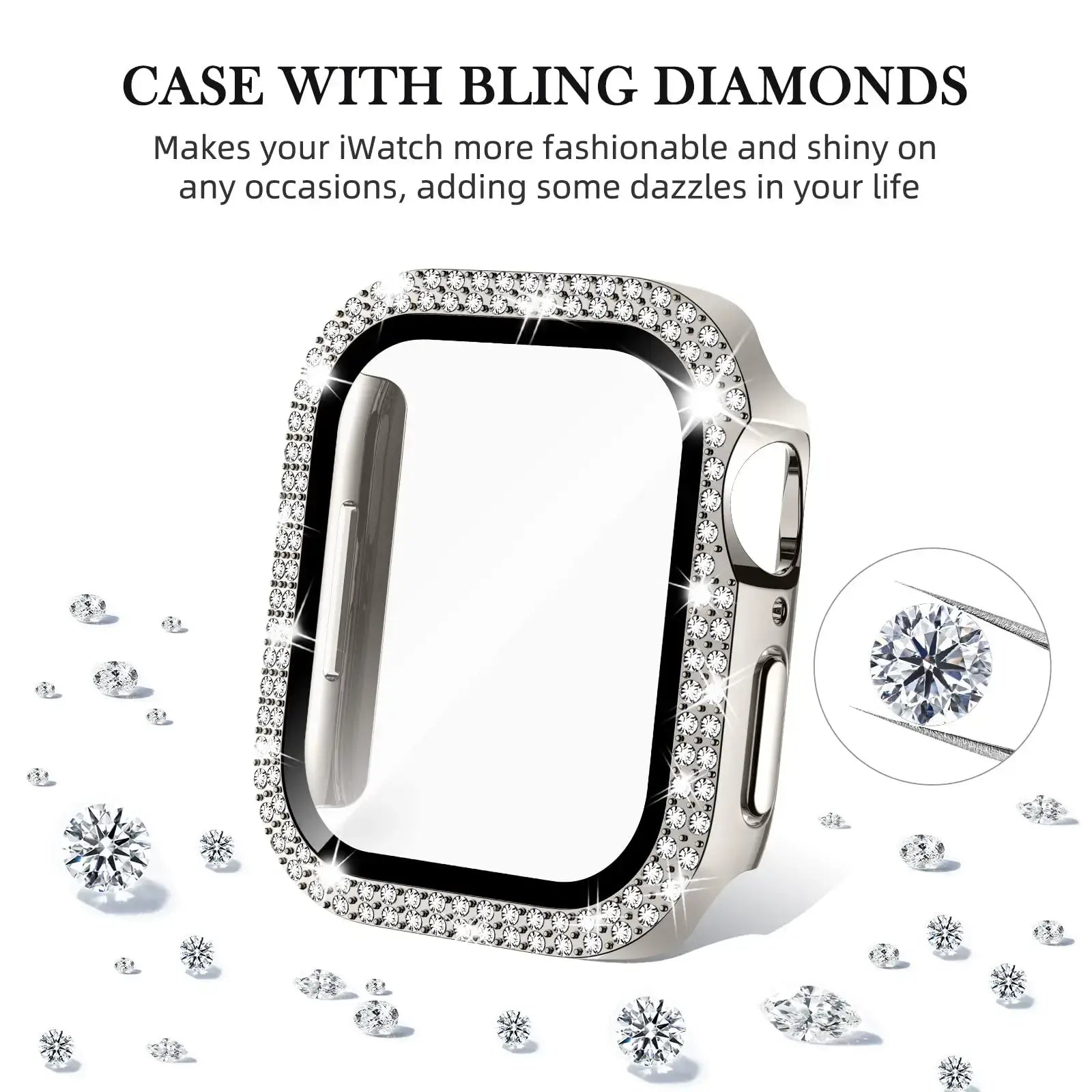 Apple Watch Case - Durable Gem-Studded Elegant Protection BandsCo Straps