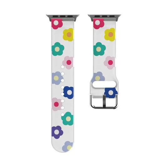 Patterned & Clear Apple Watch Band with Buckle BandsCo Straps