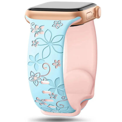 Apple Watch Silicone Band - Durable Floral Design Strap BandsCo Straps