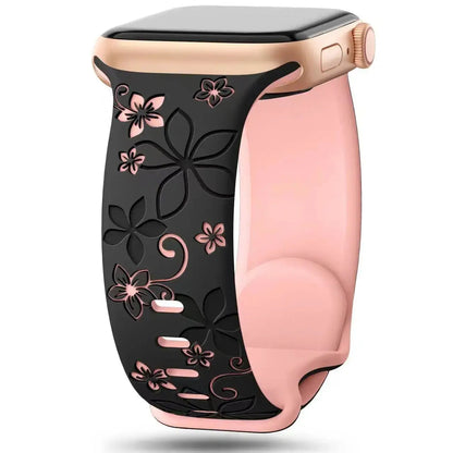 Apple Watch Silicone Band - Durable Floral Design Strap BandsCo Straps