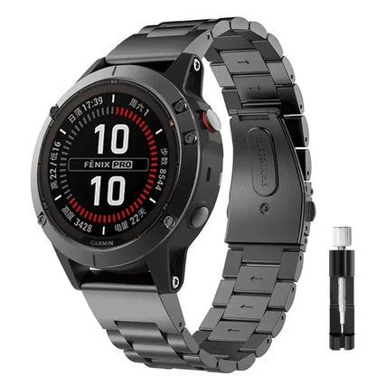 Garmin Stainless Steel Band - Sleek QuickFit Design BandsCo Straps