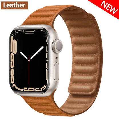 Apple Watch Leather Band - Premium Magnetic Loop Strap BandsCo Straps