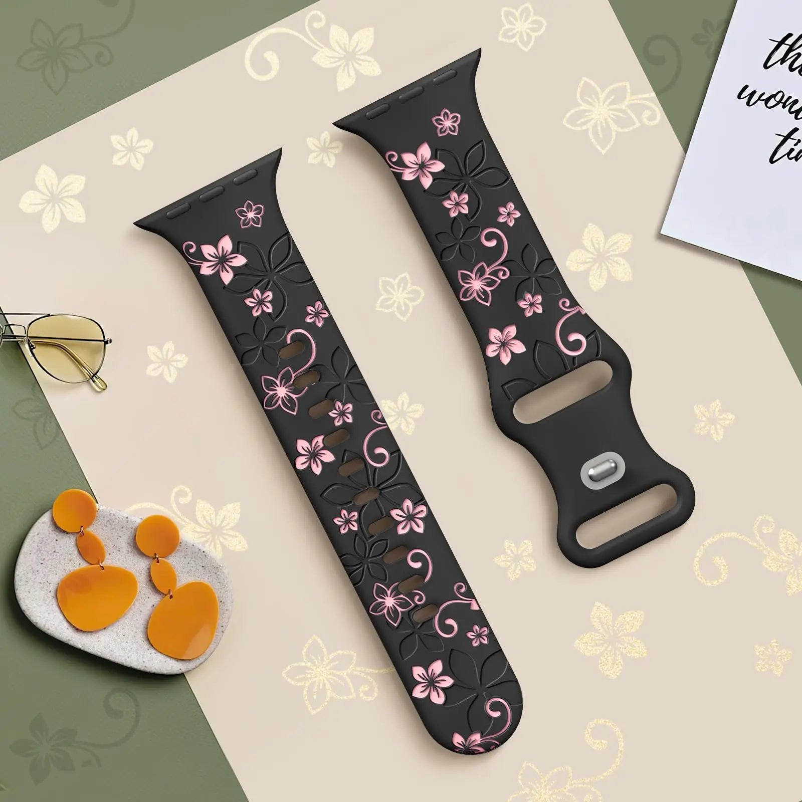 Apple Watch Silicone Strap - Floral Designs BandsCo Straps