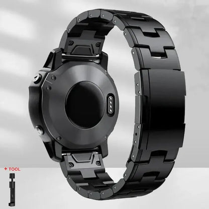 Garmin Steel Band - Modern QuickFit Design Strap BandsCo Straps