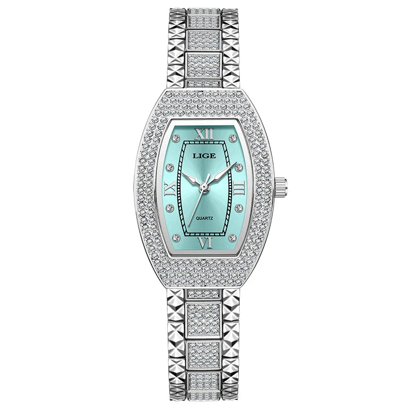 Women's Diamond Crystal Stainless Steel Dress Watch BandsCo Straps