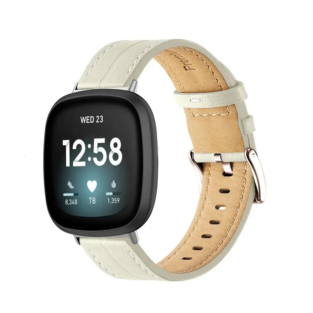 Fitbit Versa & Sense Leather Band - Premium Comfort BandsCo Straps