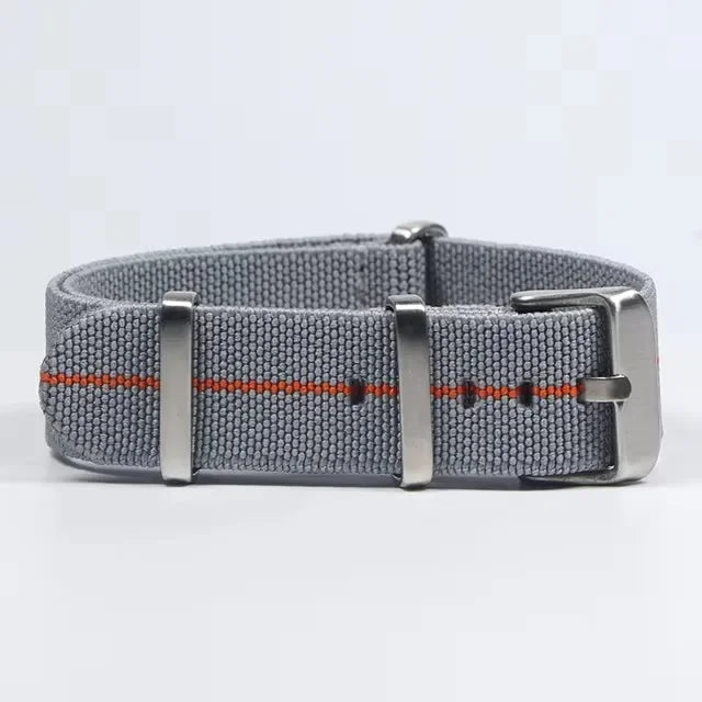 Polar Watch Band Nylon Elastic Strap Unisex Military Style Blue Red BandsCo Straps