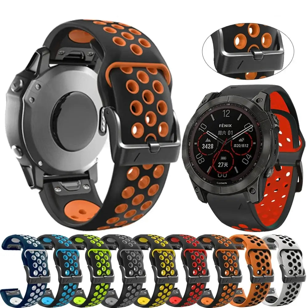 Garmin Silicone Band - Breathable QuickFit Sports Strap BandsCo Straps