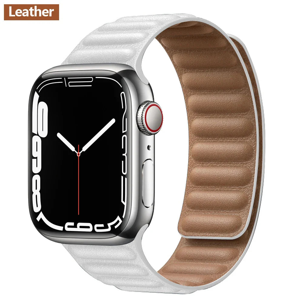 Apple Watch Leather Band - Premium Magnetic Loop Strap BandsCo Straps