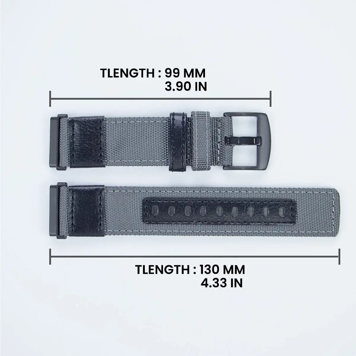 Fitbit Versa & Sense Nylon Leather Band - Versatile Style BandsCo Straps