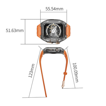 Transparent Armor Mod Kit for Apple Watch Ultra - Rugged Clear Case & TPU Sport Band Wristwatchstraps.co