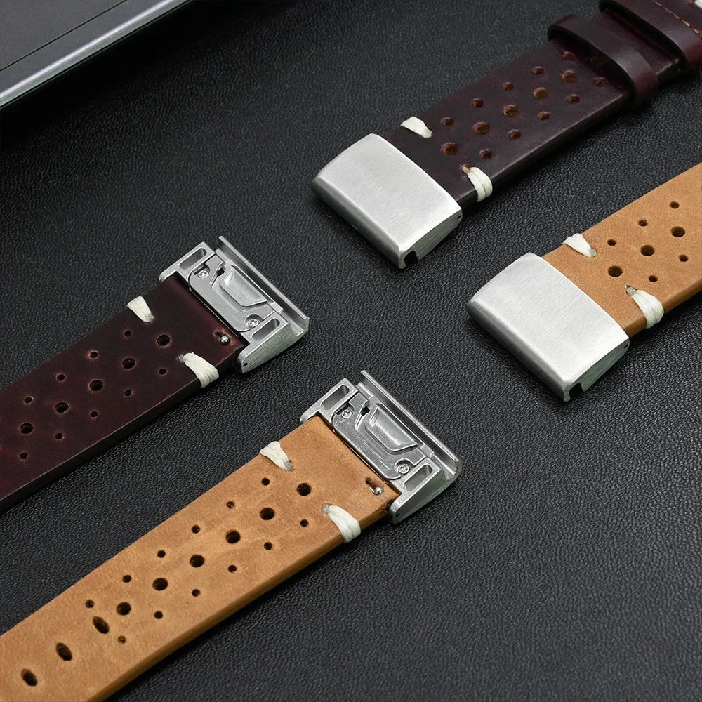 Garmin Leather Band - Genuine Premium Strap BandsCo Straps