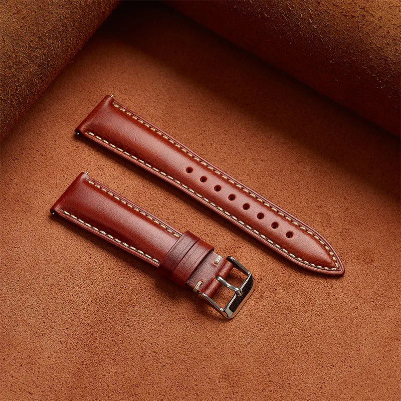 OnePlus Watch Bands, Oil Wax Leather Strap, Cowhide Replacement Band BandsCo Straps