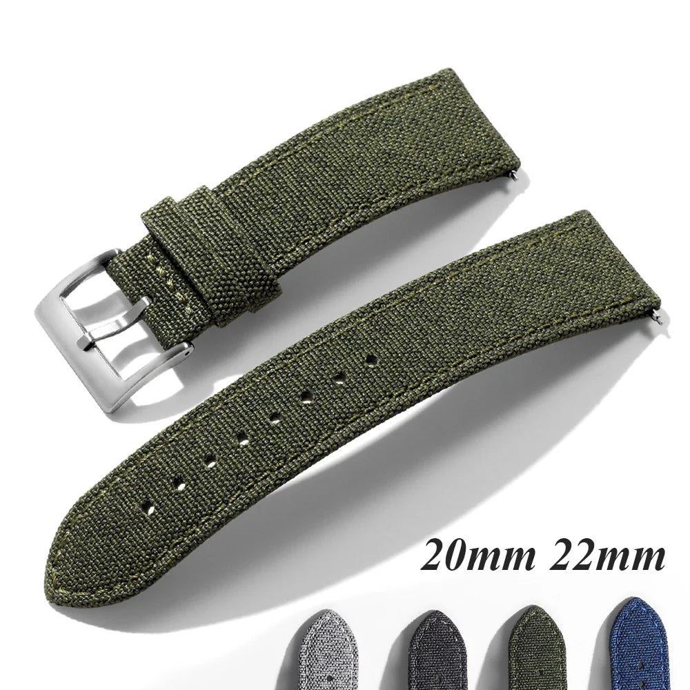 Polar Sailcloth Nylon Watch Strap Quick Release - Unisex Waterproof Band BandsCo Straps
