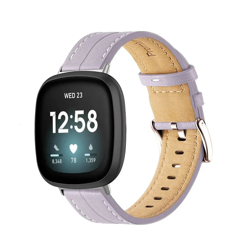 Fitbit Versa & Sense Leather Band - Premium Comfort BandsCo Straps