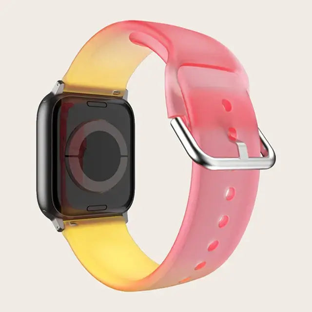 Patterned & Clear Apple Watch Band with Buckle BandsCo Straps