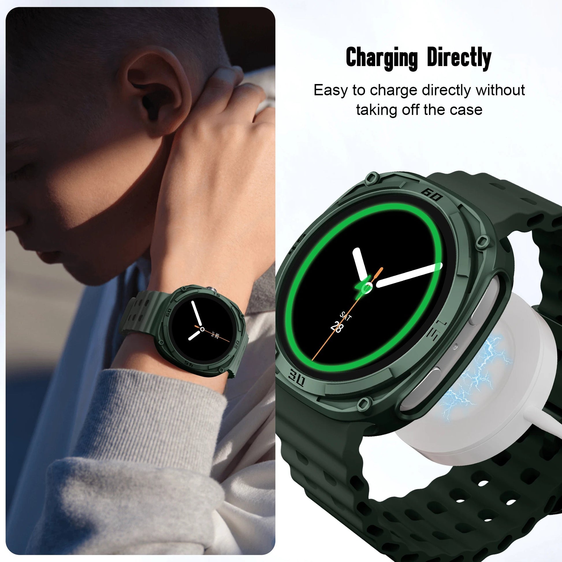 Galaxy Watch 8 Case 44mm/40mm – Protective PC Bumper Shell Wristwatchstraps.co
