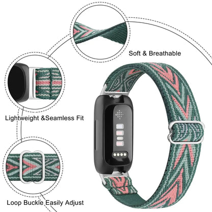 Fitbit Inspire 3, 2, 1, HR Nylon Band - Breathable Strap BandsCo Straps