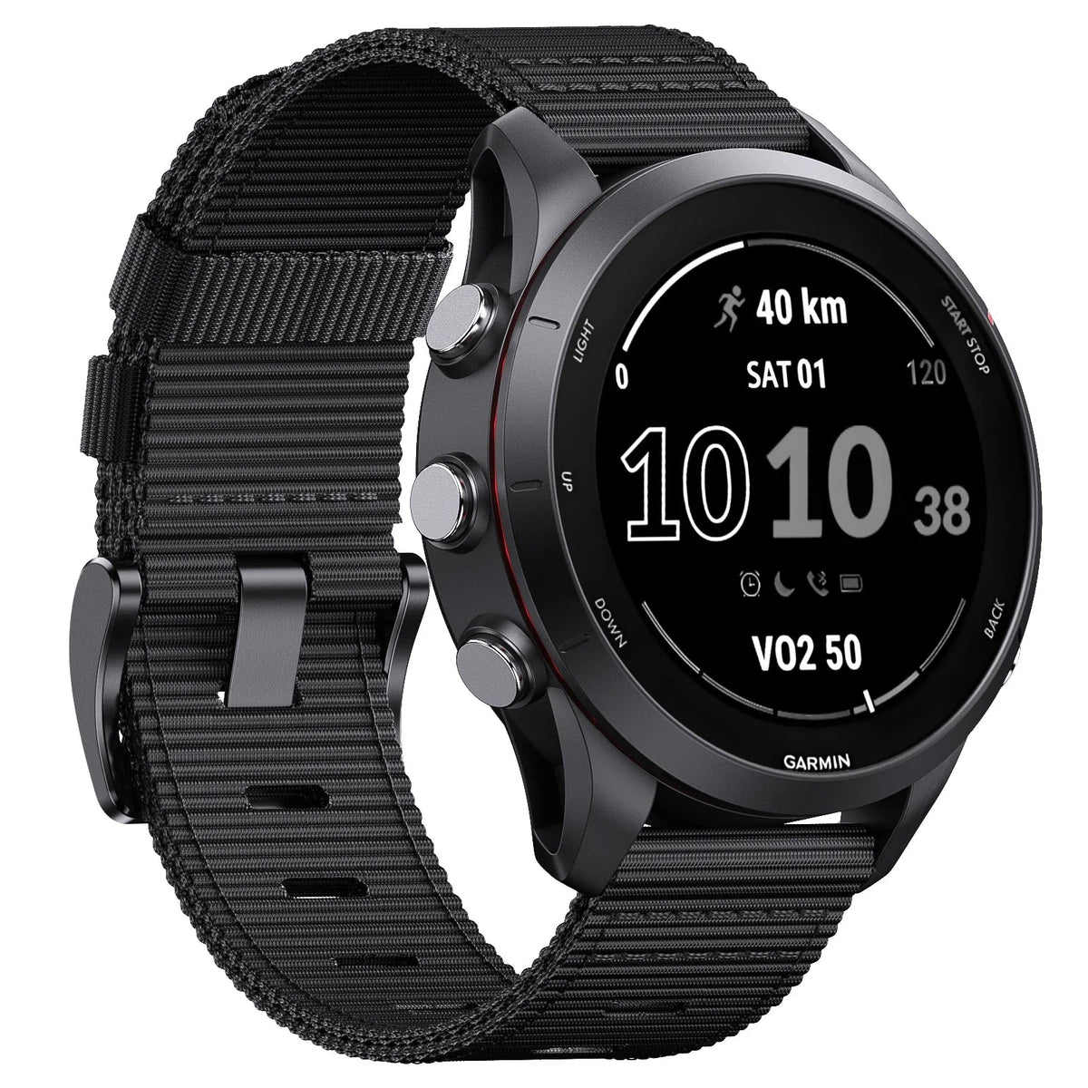COROS PACE & APEX Ribbed Nylon Band with Black Buckle BandsCo Straps