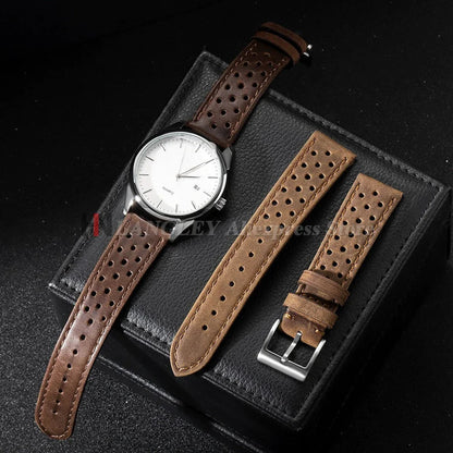 Polar Leather Watch Bands For Polar Smartwatch - Unisex Vintage Calfskin Strap BandsCo Straps