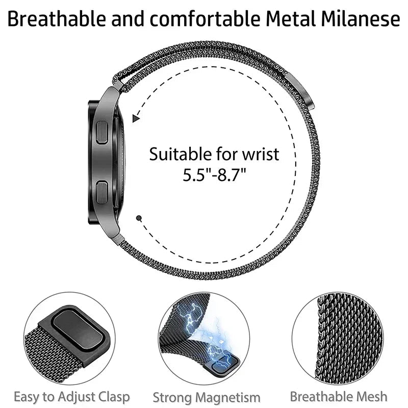 COROS Milanese Loop Band Stainless Steel Strap for Smartwatch BandsCo Straps
