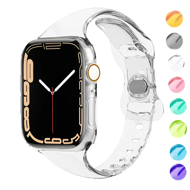 Apple Watch Transparent Strap - Soft Rubber - Clear Design BandsCo Straps