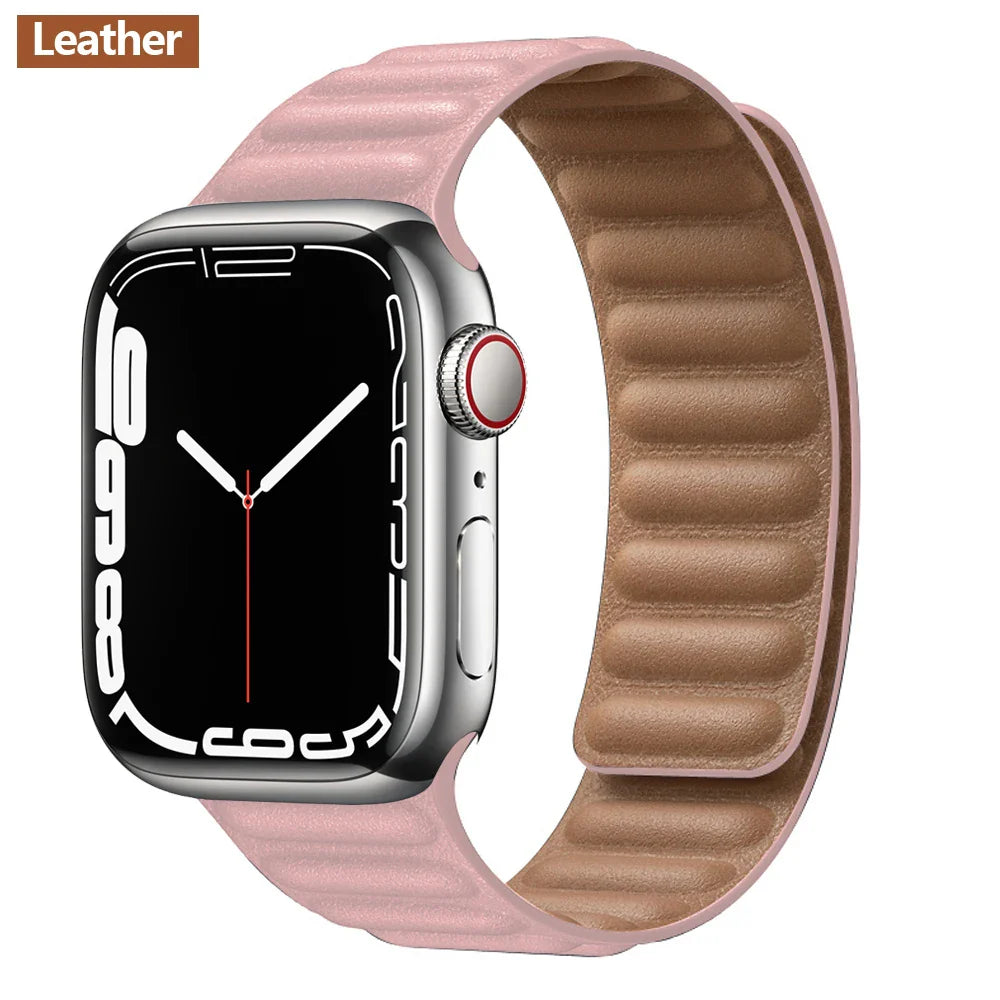 Apple Watch Leather Band - Premium Magnetic Loop Strap BandsCo Straps