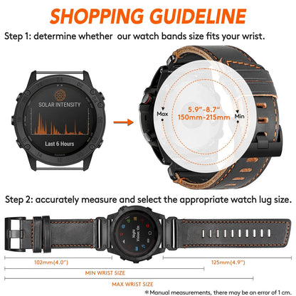 Garmin Soft Leather Band - Premium Strap BandsCo Straps