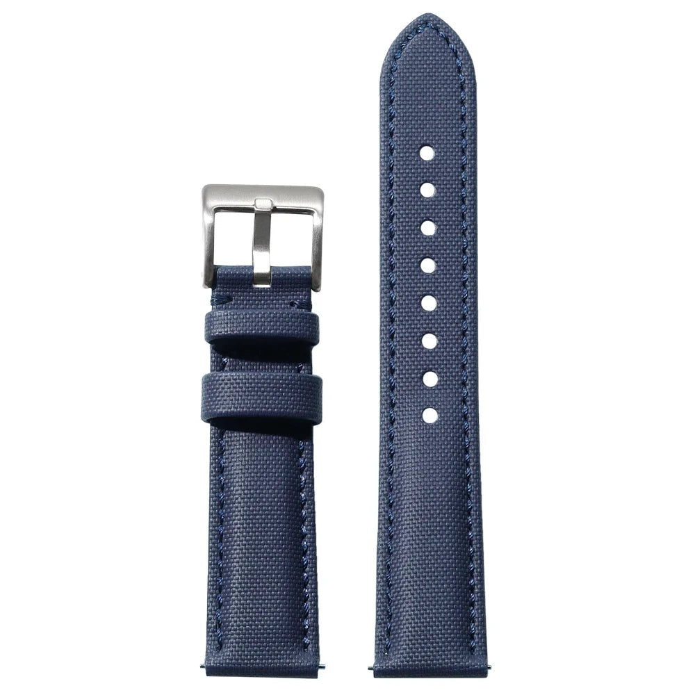 COROS PACE & APEX Stitched Sailcloth Nylon Band, Silver Buckle BandsCo Straps