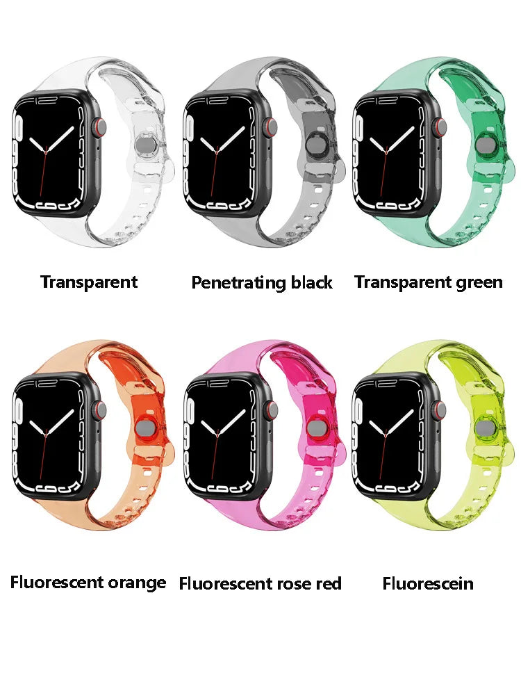 Apple Watch Transparent Strap - Soft Rubber - Clear Design BandsCo Straps