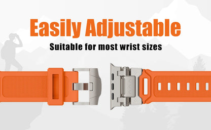 Metal and Silicone Hybrid Watch Strap for Apple Watch