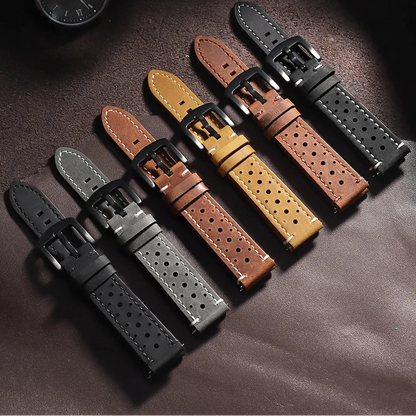 Motorola Moto Quick Release Leather Watch Band Breathable Vintage Strap BandsCo Straps