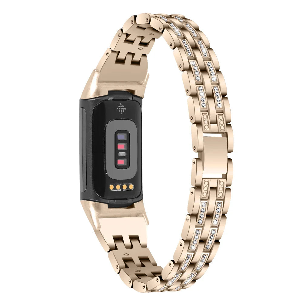 Fitbit Charge 5 6 Metal Band - Stylish Diamond Strap BandsCo Straps