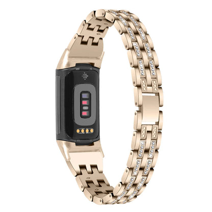 Fitbit Charge 5 6 Metal Band - Stylish Diamond Strap BandsCo Straps