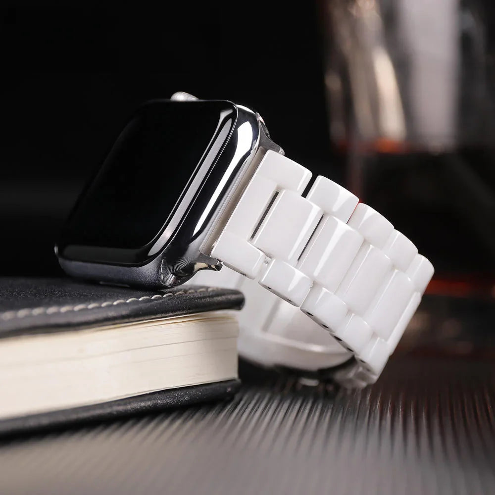 Apple Watch Ceramic Strap - Premium Stainless Steel Clasp BandsCo Straps