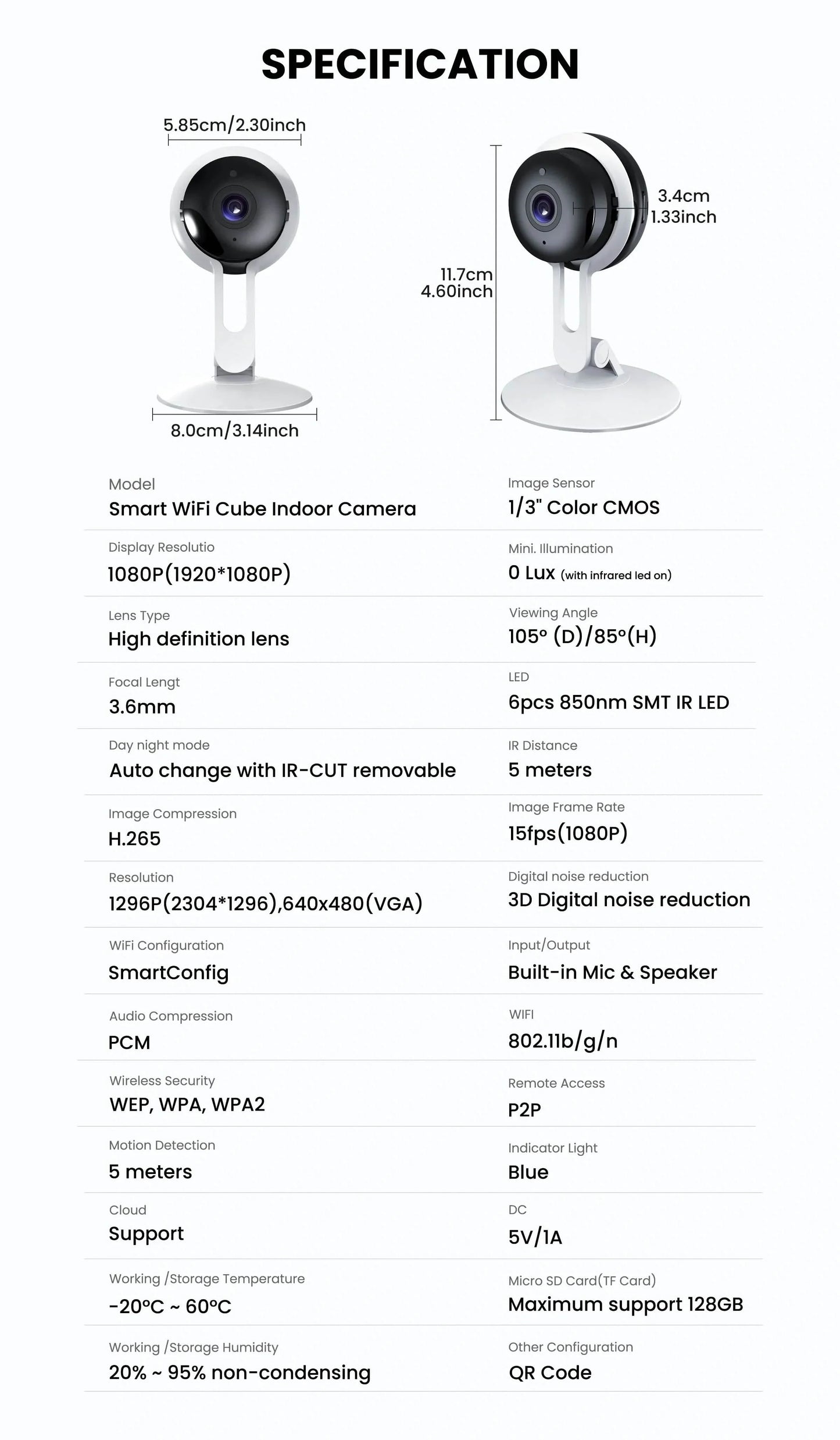 3MP Wireless Smart AI Home Security Camera – Two-Way Audio, Motion Detection, Night Vision DailySale