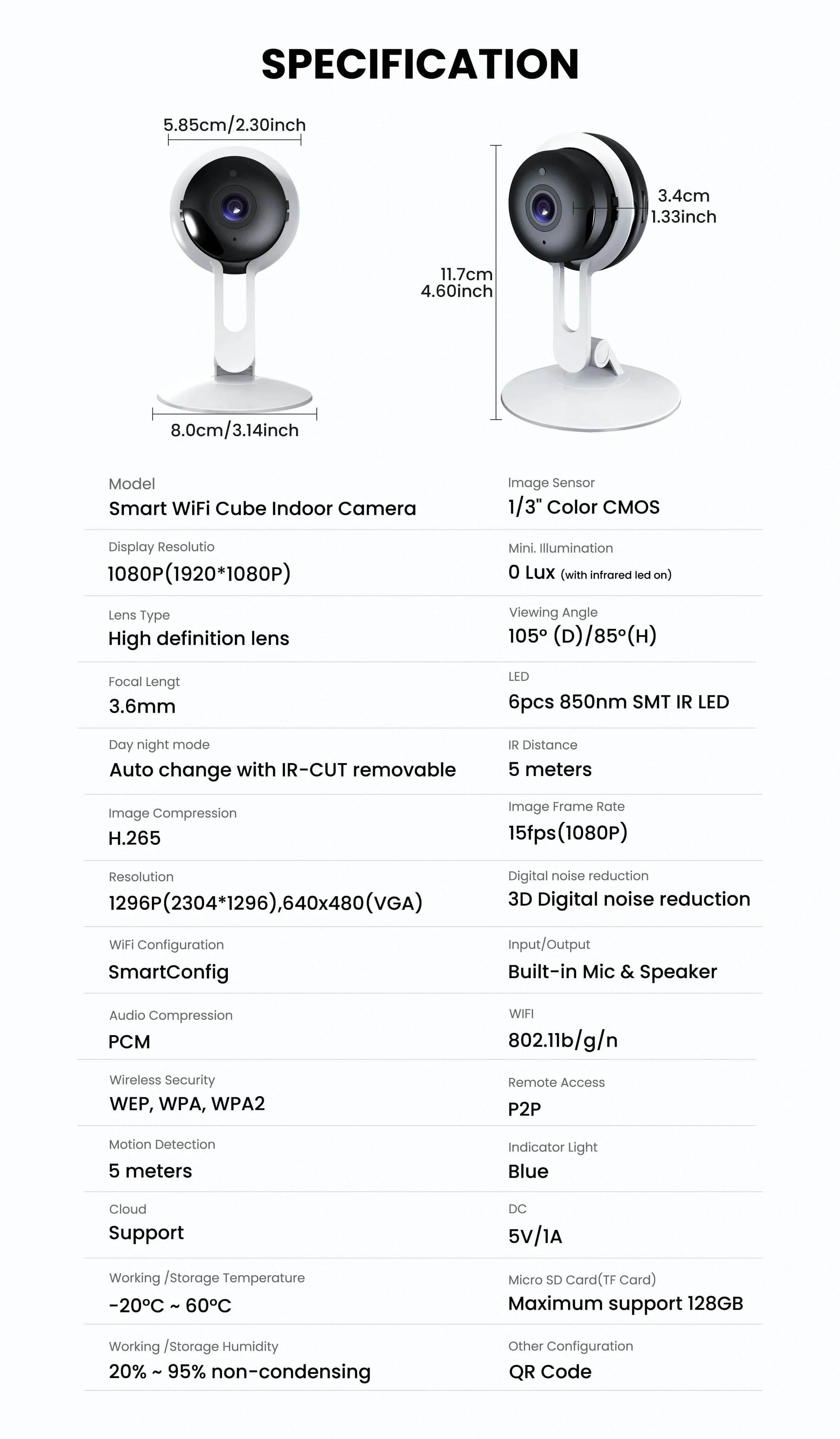 3MP Wireless Smart AI Home Security Camera – Two-Way Audio, Motion Detection, Night Vision DailySale