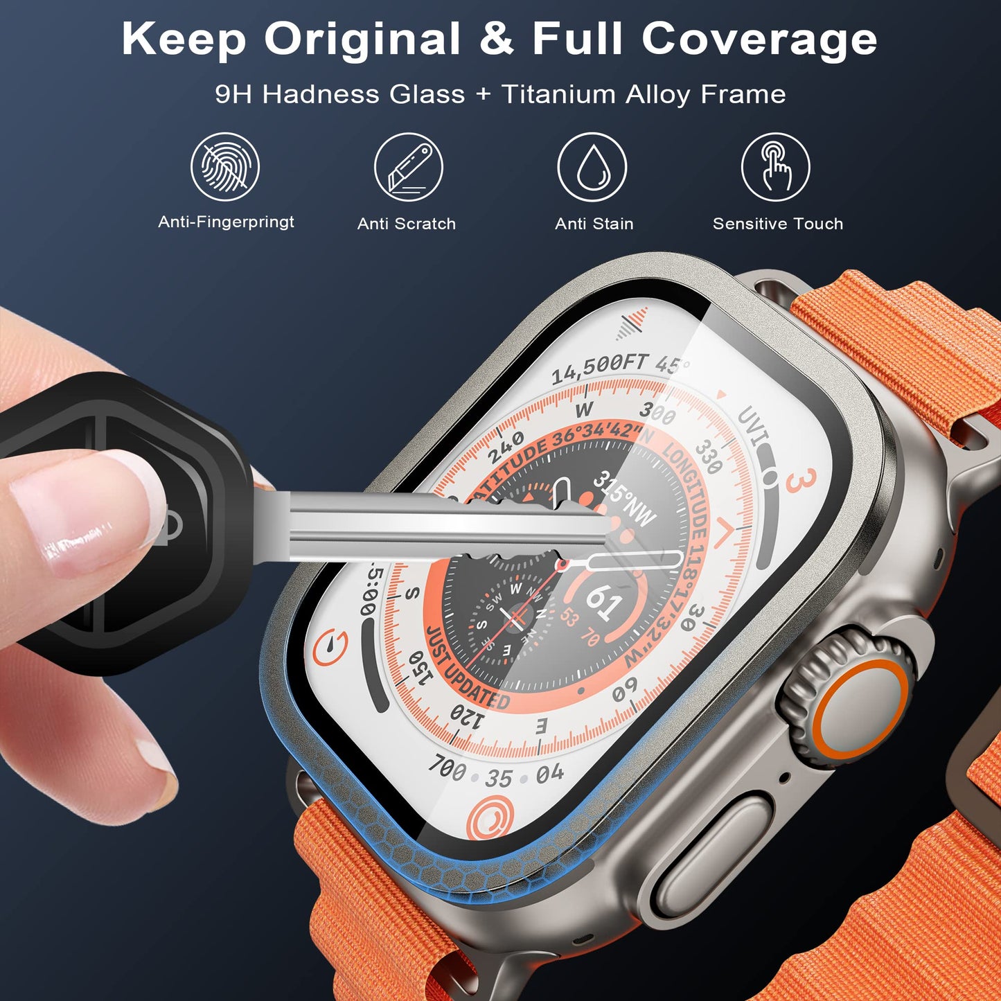 Tempered Glass cover For Apple Watch Ultra - Wristwatchstraps.co
