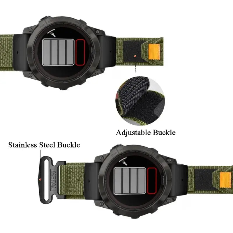 Garmin Nylon Velcro Band - Durable Breathable Strap BandsCo Straps