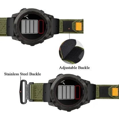 Garmin Nylon Velcro Band - Durable Breathable Strap BandsCo Straps