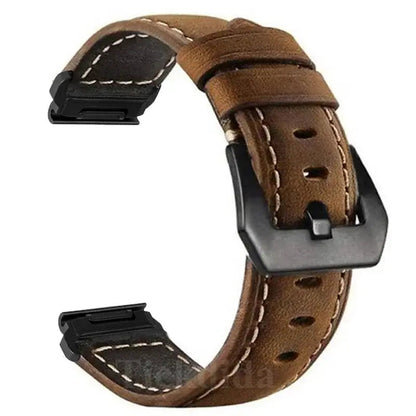 Garmin Leather Band - Soft, Comfortable, QuickFit Design BandsCo Straps