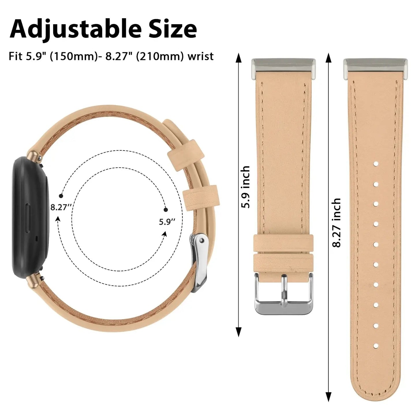 Fitbit Versa & Sense Leather Band - Stylish Durable Design BandsCo Straps
